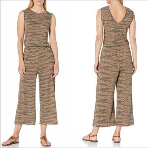 ALTERNATIVE Harper Sleeveless Jumpsuit Camouflage Organic Fabric Size M